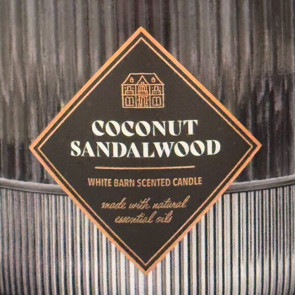 BBW Coconut Sandalwood White Barn Bath & Body Works 3 Wick Candle - Picture 3 of 10